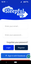 Log in screen of Sleepful Drive